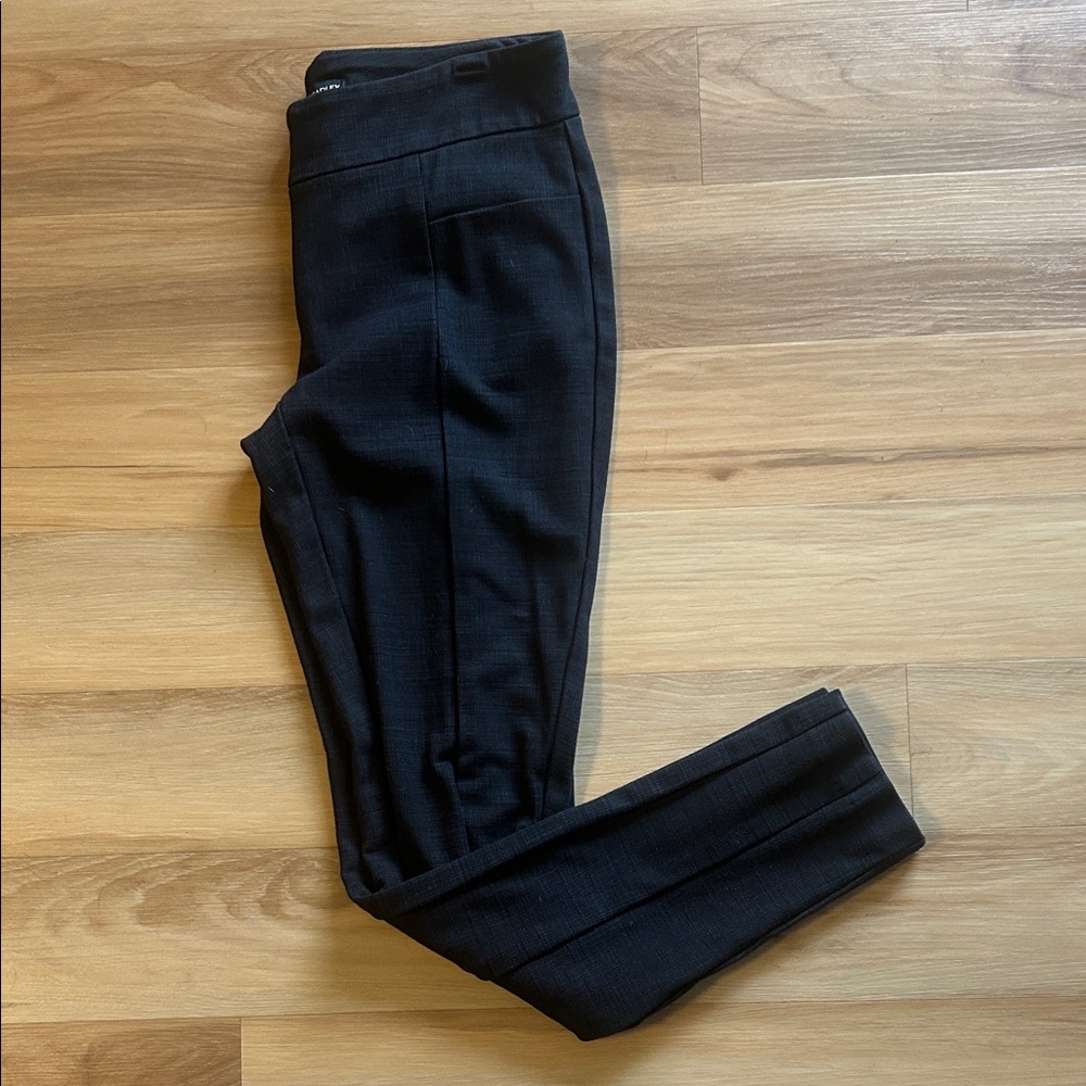 Hilary Radley Black High-Waist Ponte Ankle Pants